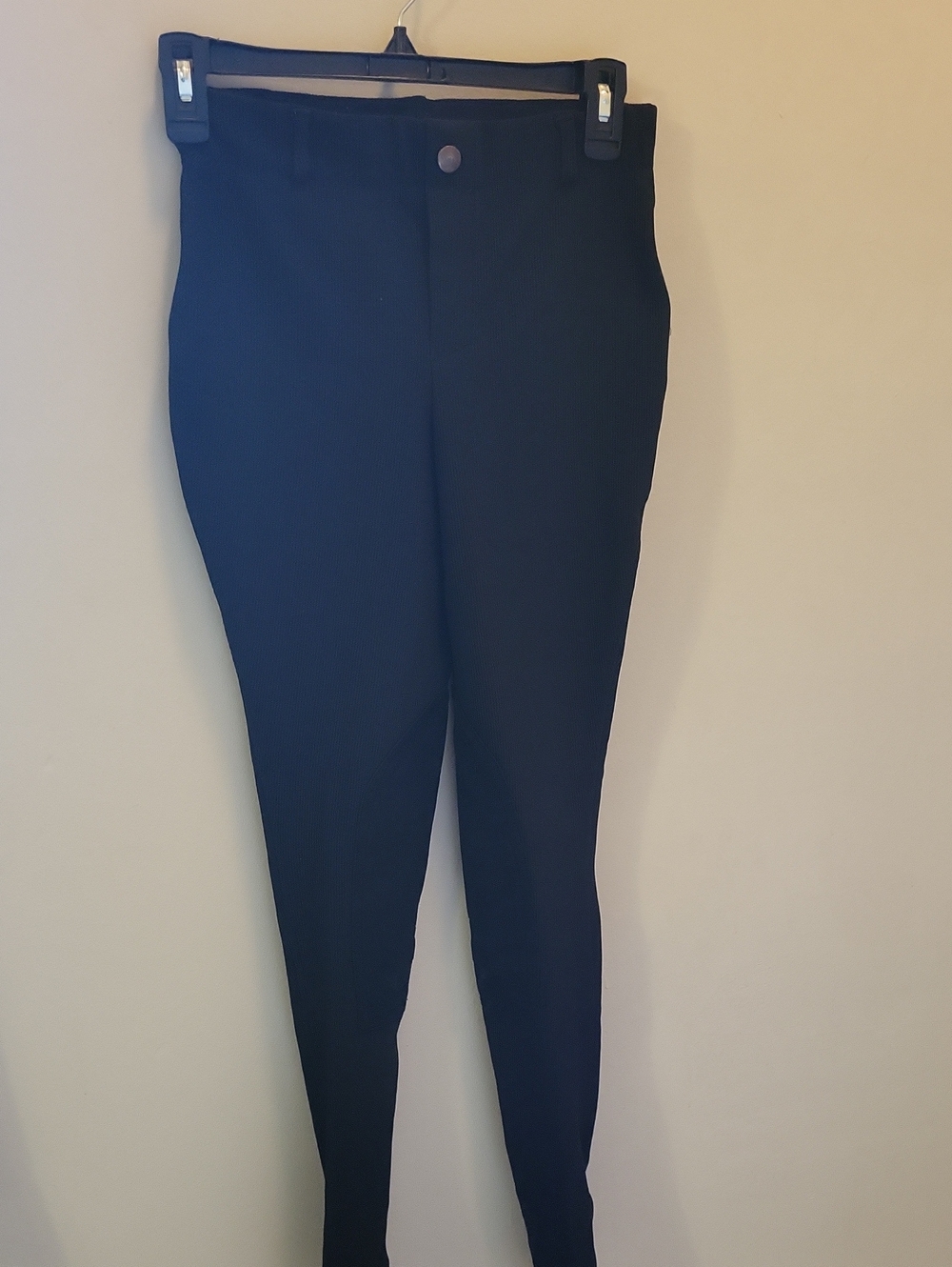 High-Rise Slim Horse Riding Black Pants for Girls